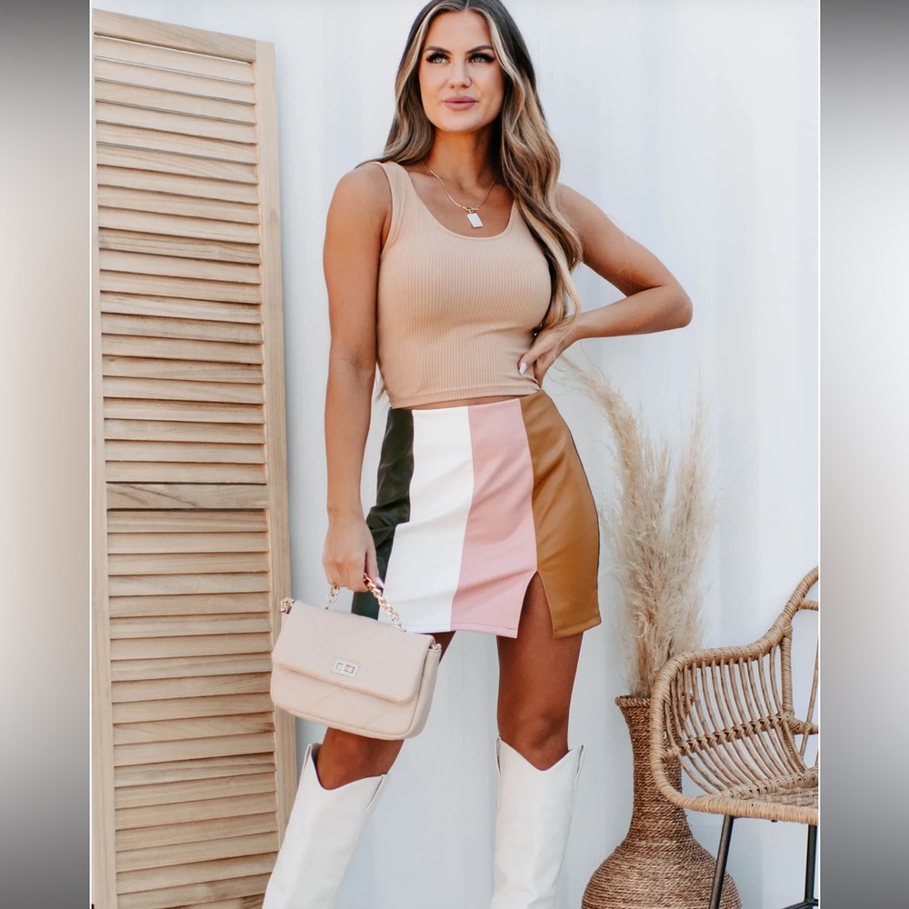NanaMacs faux leather skirt
